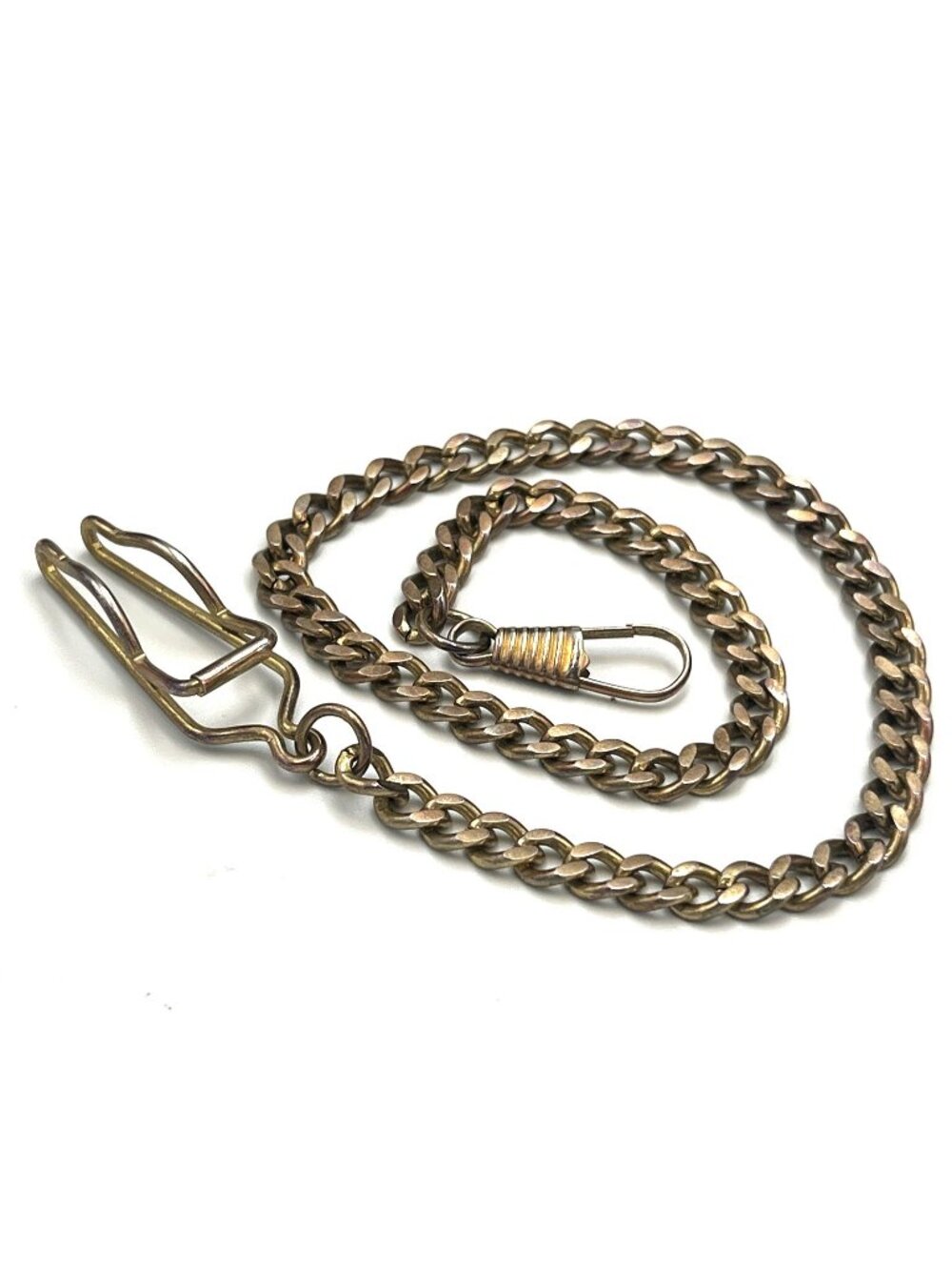 Pocket Watch Vest Chain Gold Tone Metal Curb Link 14"